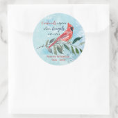 Sticker Rond Célébration du Mémorial des Cardinaux d'Eucalyptus (Sac)