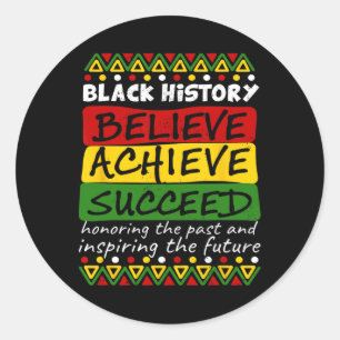Sticker Rond Célébration du Mois de l'histoire des Noirs Afriqu