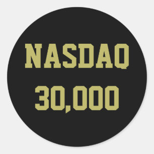 Sticker Rond Célébration du NASDAQ à 30000 du marché boursier