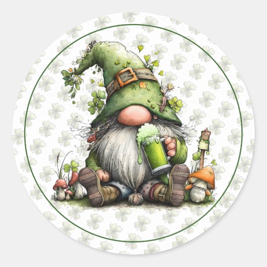 Sticker Rond Célébration fantaisiste de la Saint-Patrick (Devant)