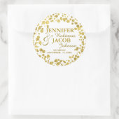 Sticker Rond Célébration Gold Confetti (Sac)