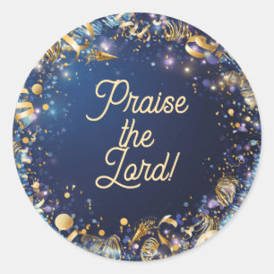 Sticker Rond Célébration Louange au Seigneur