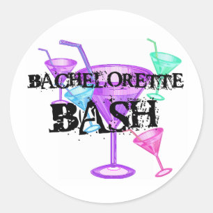Sticker Rond Célébrer Bachelorette Bash