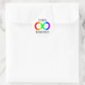 Sticker Rond Célébrer la neurodiversité Autisme Acceptation Arc (Sac)