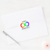 Sticker Rond Célébrer la neurodiversité Autisme Acceptation Arc (Enveloppe)