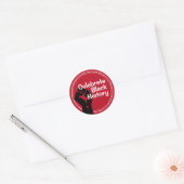 Sticker Rond Célébrer l'histoire noire Inspirational Red (Enveloppe)