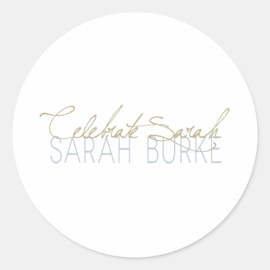 Sticker Rond Célébrer Sarah (Devant)
