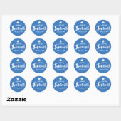 Sticker Rond Célébrez Juneteenth Bleu (Feuille)