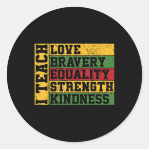 Sticker Rond Célébrez le Mois de l'histoire des Noirs Je enseig