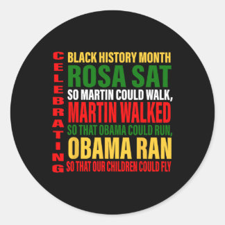 Sticker Rond Célébrez le Mois de l'histoire des Noirs Rosa S'es