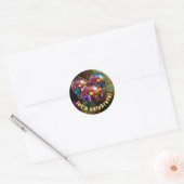 Sticker Rond Célébrons les couleurs (Enveloppe)