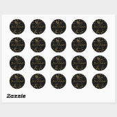 Sticker Rond Celelbrate Gold Confetti (Feuille)