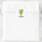 Sticker Rond Célérat Funny Veggie Celery Pun (Sac)