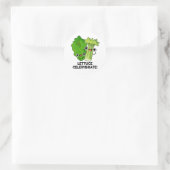 Sticker Rond Celerybrate de laitue Funny Veggie Pun (Sac)