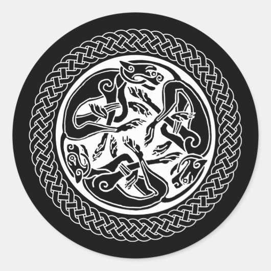 Sticker Rond Céleste avec Hounds (Devant)