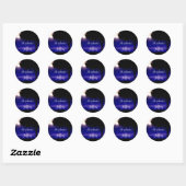 Sticker Rond Céleste étoile Arbre de nuit String Mariage de lum (Feuille)