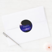 Sticker Rond Céleste étoile Arbre de nuit String Mariage de lum (Enveloppe)
