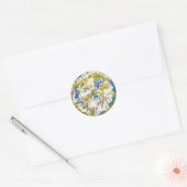 Sticker Rond Céleste Vintage, Sphère Arabe, Constellations (Enveloppe)