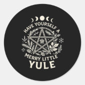 Sticker Rond Celestial Have Yourself A Merry Little Solstice Yu (Devant)