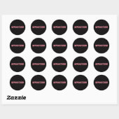 STICKER ROND CÉLIBATAIRE ROSE (Feuille)