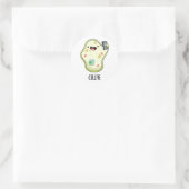 Sticker Rond Cellfie Funny Biologie Selfie Pun (Sac)