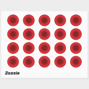 Sticker Rond Cellule de sang rouge
