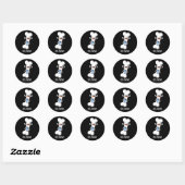 Sticker Rond Cellule Os Funny Cellule Téléphone Pun Dark BG (Feuille)