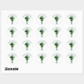 Sticker Rond Céltic Cross Shamrock St. Patricks Day (Feuille)