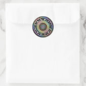 Sticker Rond Celtic Rainbow Zodiac Mandala (Sac)