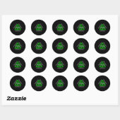 Sticker Rond Celtic Trinity Kno Prière chrétienne de St Patrick (Feuille)