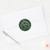 Sticker Rond Celtic Trinity Knot Et Clan MacKay Tartan (Enveloppe)