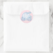 Sticker Rond Cendrillon rose et bleu Princesse Carriage Party (Sac)