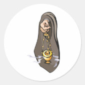 Sticker Rond Censure catholique de l'encens culte (Devant)