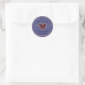 Sticker Rond censure du coeur denim (Sac)