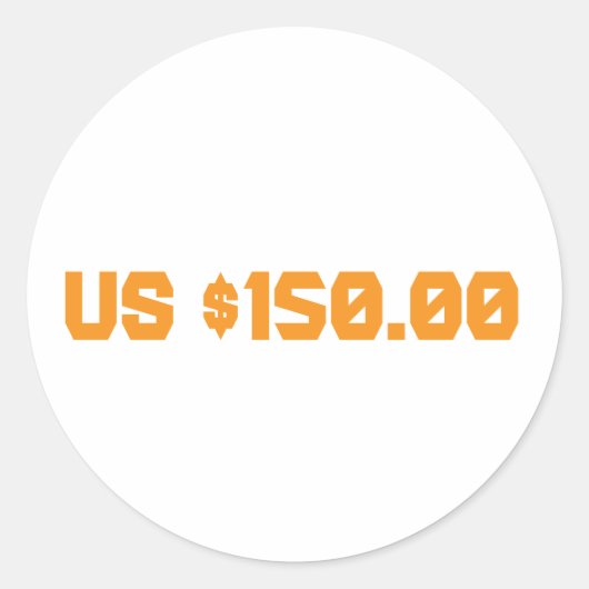 Sticker Rond Cent cinquante dollars (Devant)