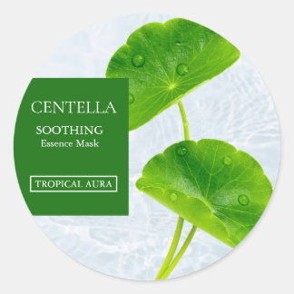 Sticker Rond Centella Asiatica Facial Mask Label