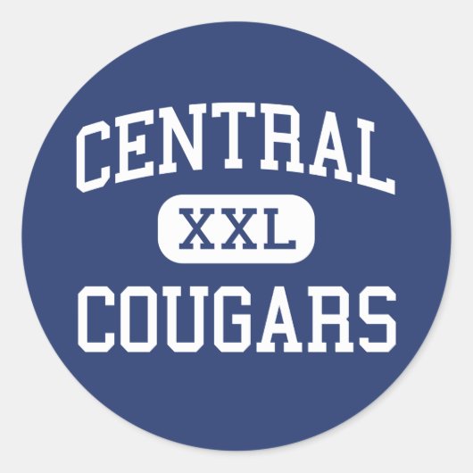 Sticker Rond Central Cougars Middle Greenwich Connecticut (Devant)