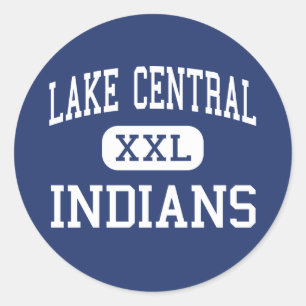 Sticker Rond Central de lac - Indiens - haut - St John Indiana
