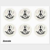 Sticker Rond Centré (Feuille)