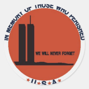 STICKER ROND CENTRE COMMERCIAL MONDIAL 9/11