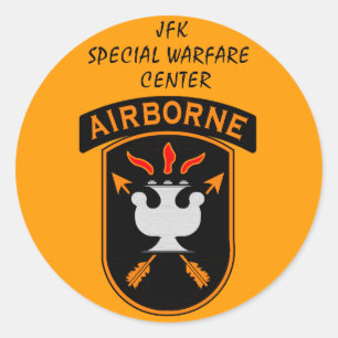STICKER ROND CENTRE DE GUERRE SPÉCIAL JFK