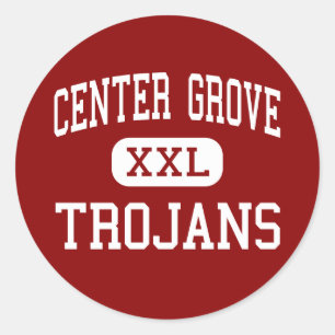 Sticker Rond Centre Grove - Trojans - High - Greenwood Indiana