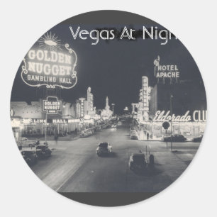 Sticker Rond Centre-ville vintage Las Vegas