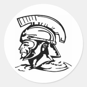 Sticker Rond Centurion Spartan Roman