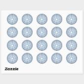 Sticker Rond Céramique Lace Bleu clair (Feuille)