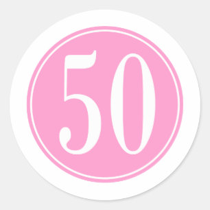 Sticker Rond Cercle #50 rose