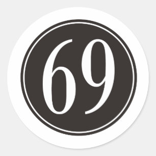 Sticker Rond Cercle #69 noir