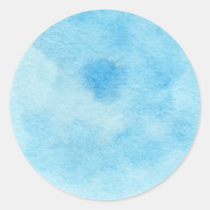 Sticker Rond Cercle aquarelle en bleu