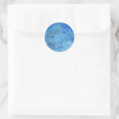 Sticker Rond Cercle aquarelle en bleu (Sac)