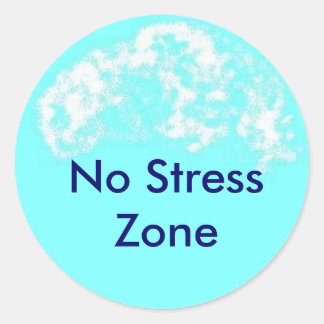 Sticker Rond cercle bleu, zone de stress non